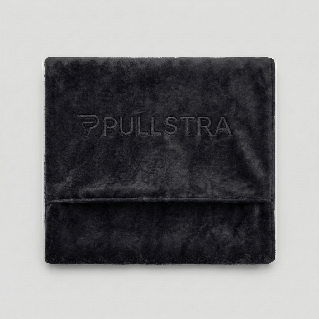 Serviette de Musculation Pullstra Noire vue haut