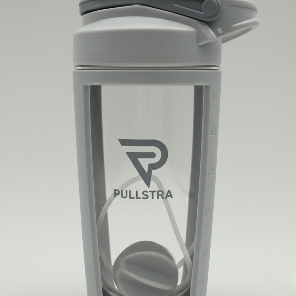 Shaker Protéine Premium Gris 500ml (zoom avant)- Pullstra