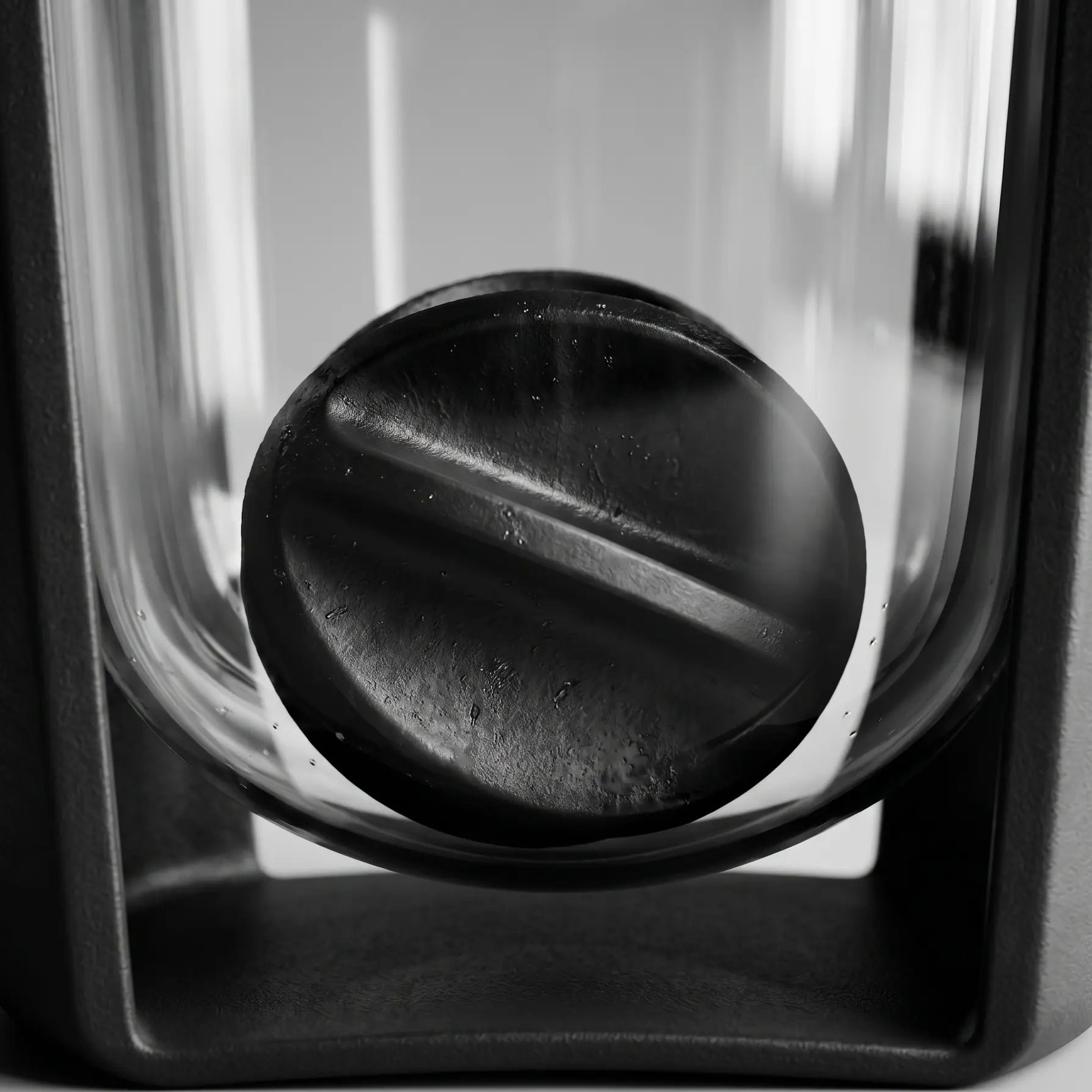 Shaker Pullstra Noir 500ml zoom boule