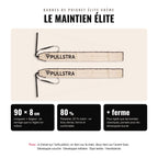 Bandes de poignet Élite Pullstra crème : 90 × 8 cm, 80 % polyester et 20 % coton, maintien plus ferme
