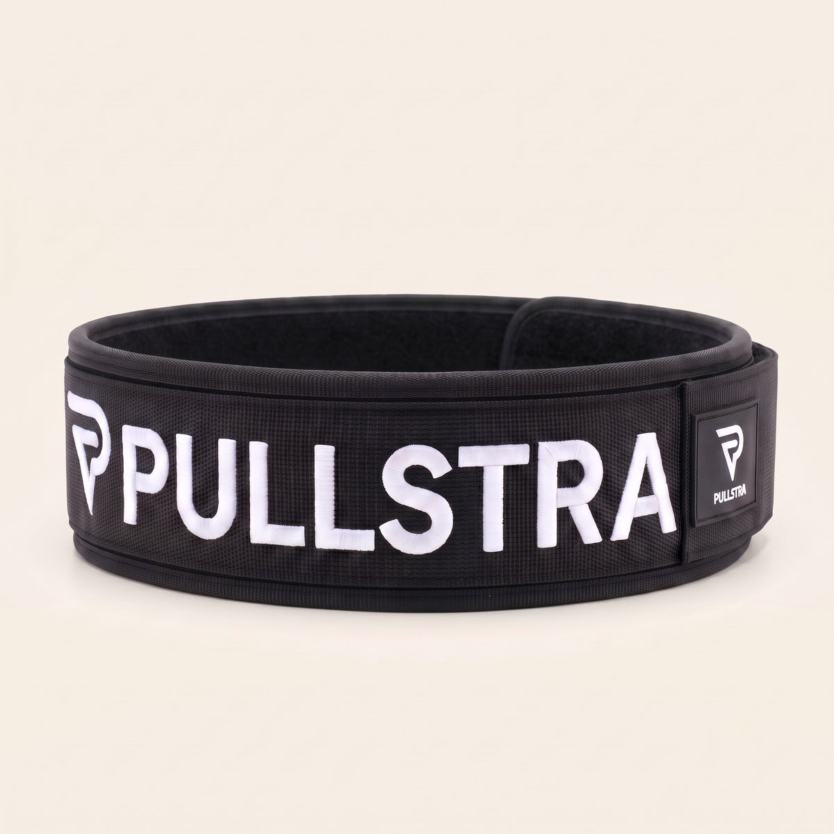 Ceinture de musculation Pullstra noire, vue de face